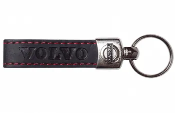 Брелок (оригинальный) VOLVO кожа (черный)