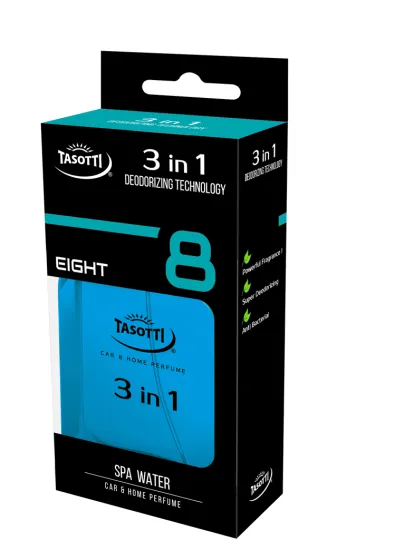 Ароматизатор TASOTTI CAR&HOME PERFUME 3в1 Spa water с антибактериальным эффектом