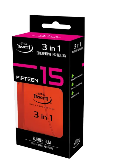 Ароматизатор TASOTTI CAR&HOME PERFUME 3в1 Bubble Gum  с антибактериальным эффектом