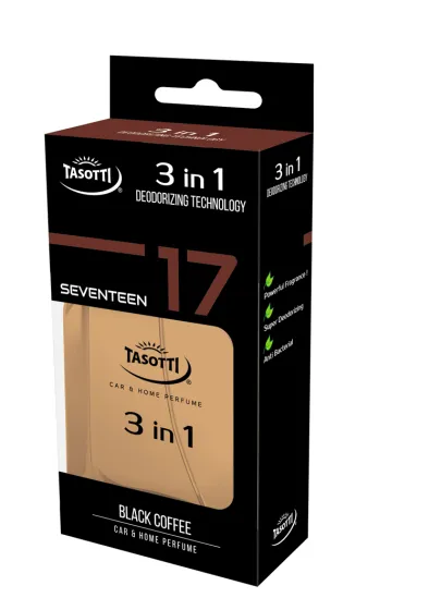 Ароматизатор TASOTTI CAR&HOME PERFUME 3в1 Black coff с антибактериальным эффектом