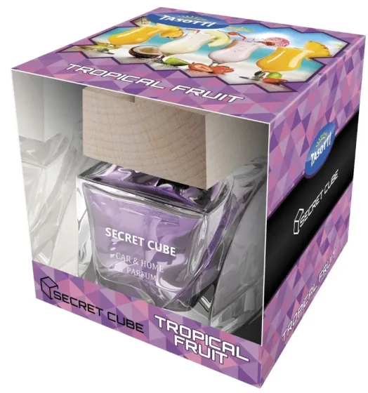 Ароматизатор TASOTTI "SECRET CUBE" TROPICAL FRUIT, духи-спрей с деревянной крышкой, 50мл