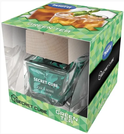 Ароматизатор TASOTTI "SECRET CUBE" Green Tea, духи-спрей с деревянной крышкой, 50мл
