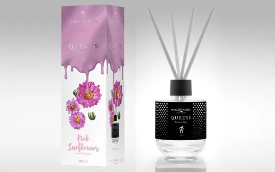Ароматизатор TASOTTI REED DIFFUSER QUEENS (на панель приборов) Pink Sunflower /1/12