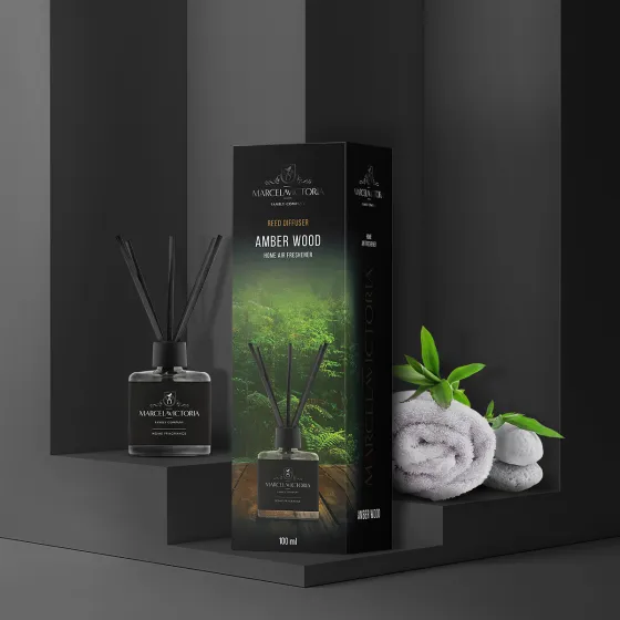 Ароматизатор TASOTTI (на панель приборов) REED DIFFUSER AMBER WOOD /1/12
