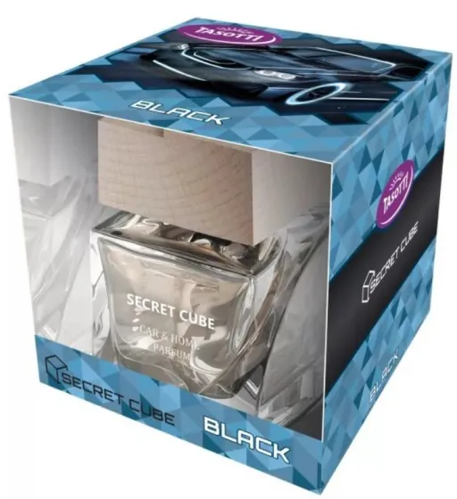 Ароматизатор TASOTTI "SECRET CUBE" Black, духи-спрей с деревянной крышкой, 50мл