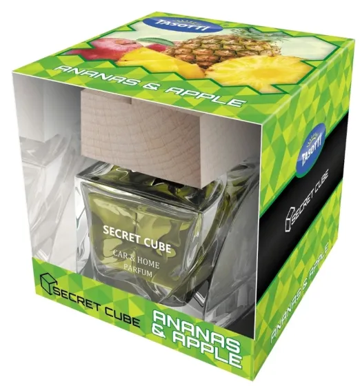Ароматизатор TASOTTI "SECRET CUBE" Ananas and Apple, духи-спрей с деревянной крышкой, 50мл