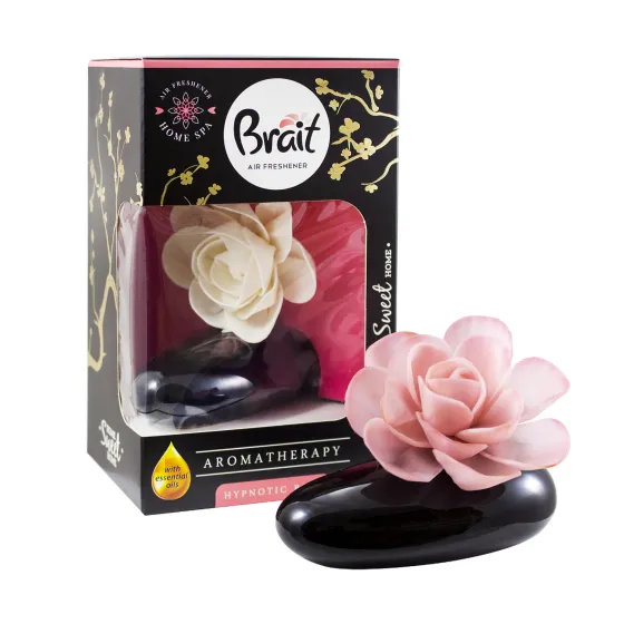 Ароматизатор BRAIT SPA FLOWER (на панель приборов) HYPNOTIC ROSE / Гипнотическая роза 75мл Польша