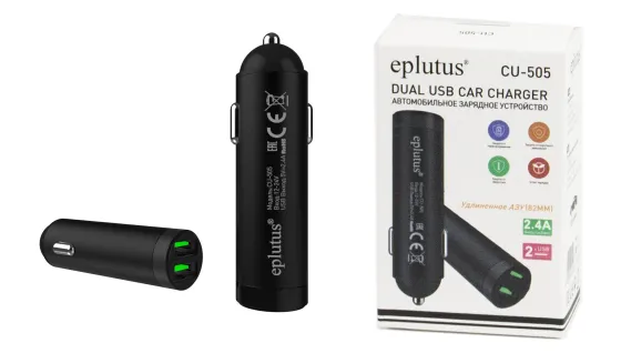 Автомобильное зарядное устройство Eplutus CU-505 12-24V