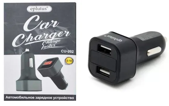 Автомобильное зарядное устройство Eplutus CU-202 12-24V