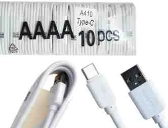 Кабель USB Type-C 1м Белый / Черный АААА