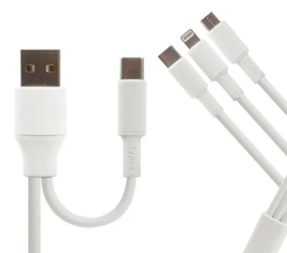 Кабель USB 1,2м 4в1 USB-Type-C/Micro-Lightning-Type-C /5