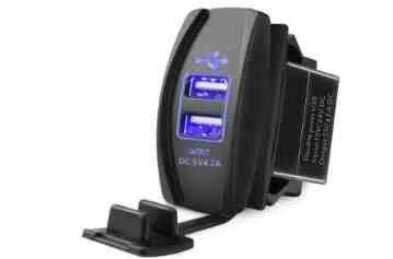 Заглушка врезная квадратная 2 USB 12V-24V