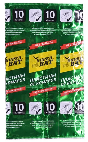 Пластины от комаров Зеленые 10шт /10/240
