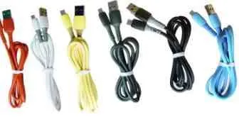 Кабель USB Type-C 1м Силиконовый / Красный / Черный / Синий