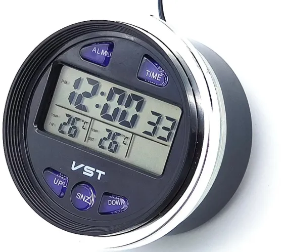 Термометр, часы, вольтметр VST 7042V 12-24V