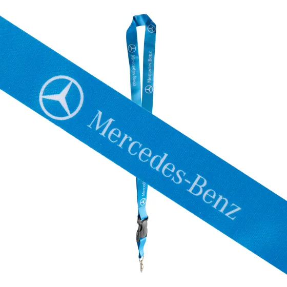 Шнурок на шею с карабином для ключей "MERCEDES" синий