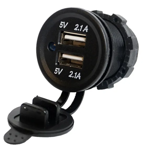Заглушка врезная круглая 12V-24V 2USB (Круглый)