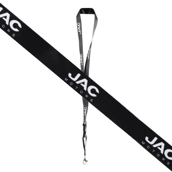 Шнурок на шею с карабином для ключей "JAC" Черный