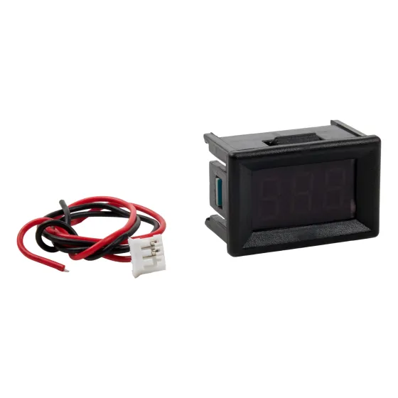 Вольтметр врезной MINI (квадрат) 0,36" 12-24v