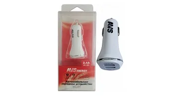 Автомобильное зарядное устройство USB (2 порта) AVS UC-322 (2,4А) Белый