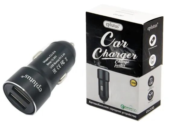 Автомобильное зарядное устройство Eplutus CU-214 12-24V