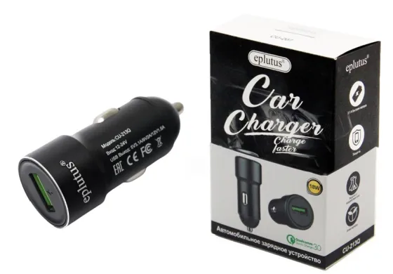 Автомобильное зарядное устройство Eplutus CU-213Q QC 3.0 12-24V