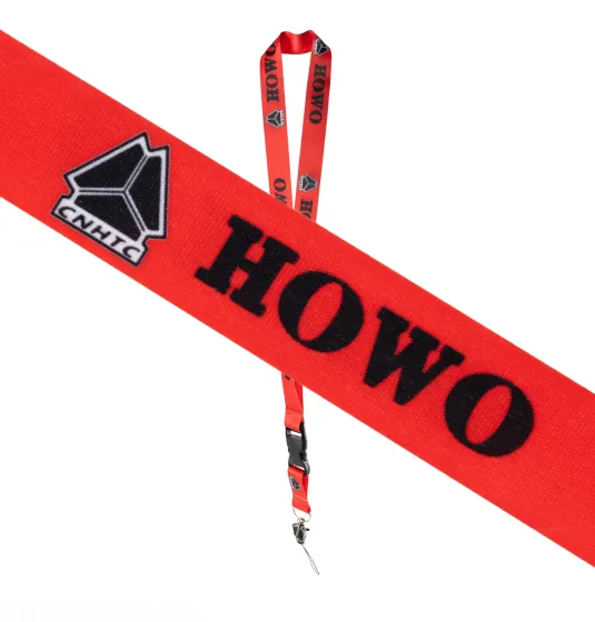 Шнурок на шею с карабином для ключей "HOWO" Красный