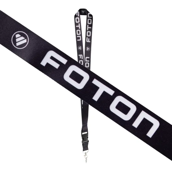 Шнурок на шею с карабином для ключей "FOTON" Черный