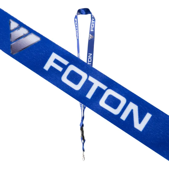 Шнурок на шею с карабином для ключей "FOTON" Синий