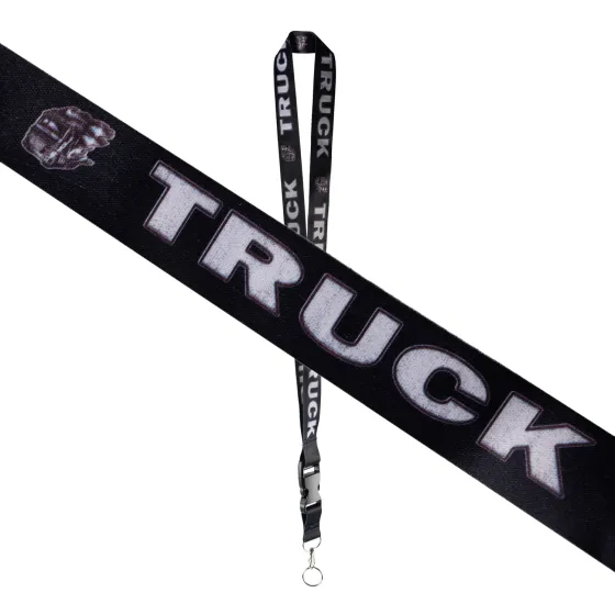 Шнурок на шею с карабином для ключей "TRUCK" Черный