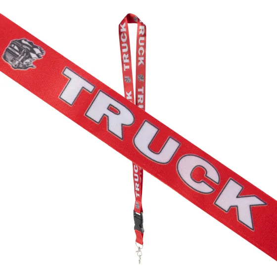 Шнурок на шею с карабином для ключей "TRUCK" Красный