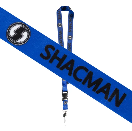 Шнурок на шею с карабином для ключей "SHACMAN" Синий