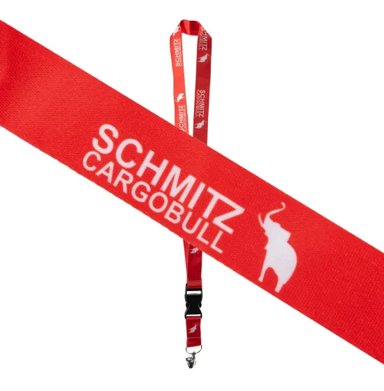 Шнурок на шею с карабином для ключей "SCHMITZ" Красный