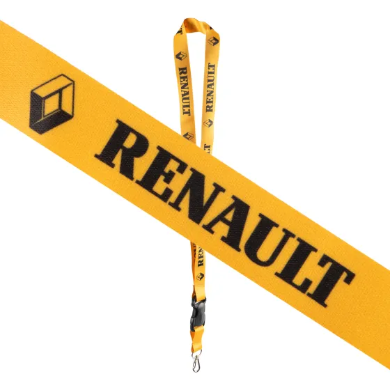 Шнурок на шею с карабином для ключей "RENAULT" Желтый
