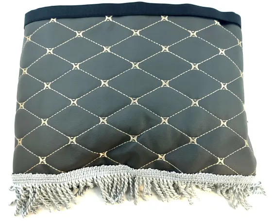 Ламбрекен лобового стекла + угол (Без Логотипа) Эко-Кожа Серый