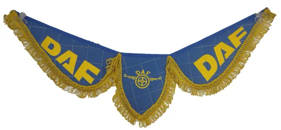 Вымпел тройной эко-кожа стеганная DAF синий