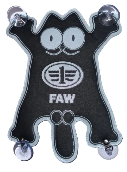 Вымпел Кот - Саймон с логотипом FAW Черный