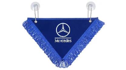 Вымпел "Renault" (26х18 см) бахрома синий