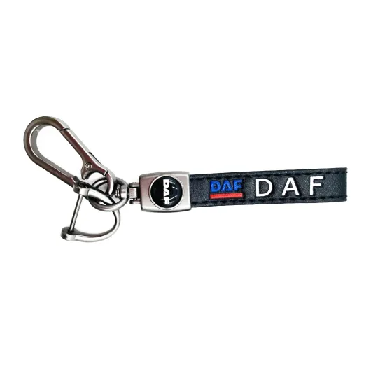 Брелок с карабином вышивка кож.зам DAF /10