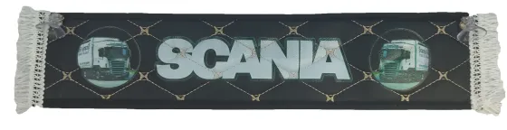 Вымпел 500х100мм эко-кожа Scania / пустой черный