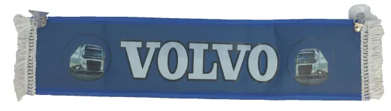 Вымпел 500х100мм эко-кожа Volvo / пустой синий