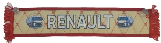 Вымпел 500х100мм эко-кожа Renault / пустой бежевый