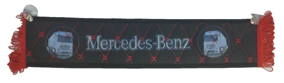 Вымпел 500х100мм эко-кожа Mercedes / пустой черный