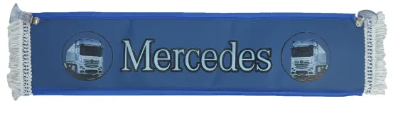 Вымпел 500х100мм эко-кожа Mercedes / пустой синий
