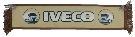 Вымпел 500х100мм эко-кожа Iveco / пустой бежевый