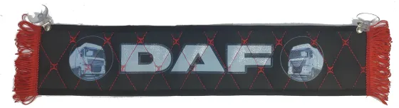 Вымпел 500х100мм эко-кожа DAF / пустой черный
