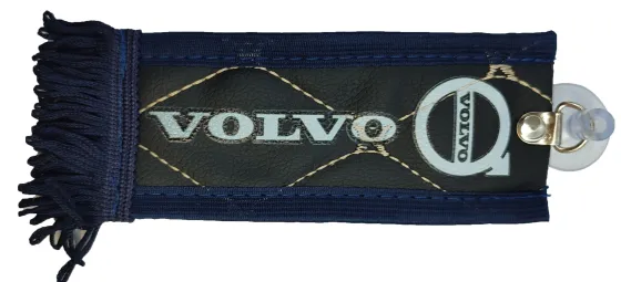 Вымпел 150х60мм эко-кожа Volvo черный