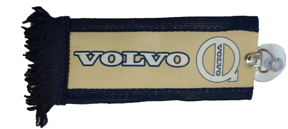 Вымпел 150х60мм эко-кожа Volvo бежевый