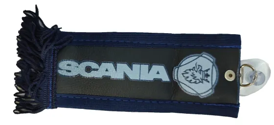 Вымпел 150х60мм эко-кожа Scania черный