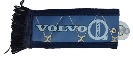 Вымпел 150х60мм эко-кожа Volvo синий